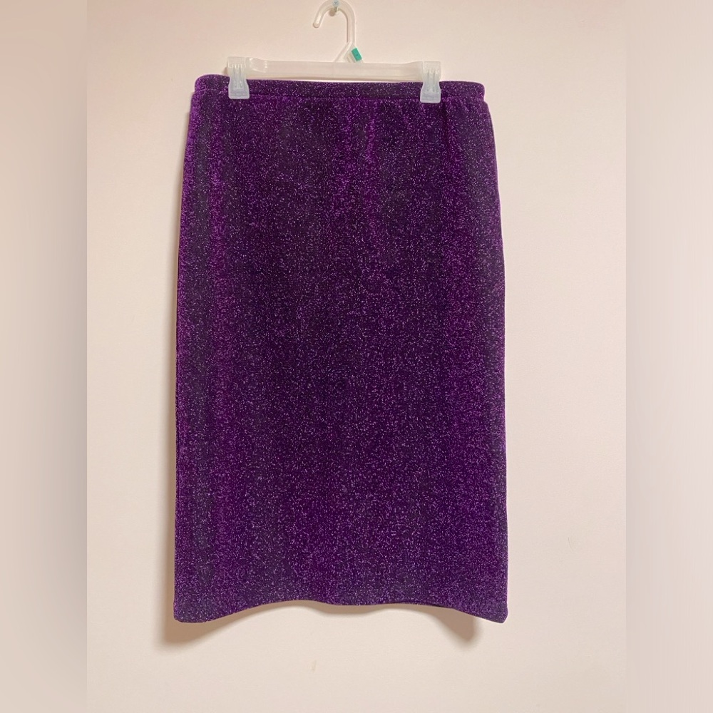 Shimmer purple pencil skirt